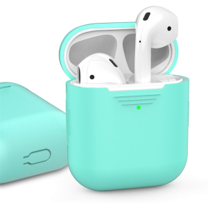 Класичний Силіконовий чохол AhaStyle для Apple AirPods Mint green (AHA-01020-MGR) краща модель в Полтаві