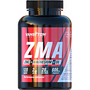 Бустер тестостерону Vansiton ZMA (Магній + Цинк + В6) 120 капсул (4820106592188) ТОП в Полтаві