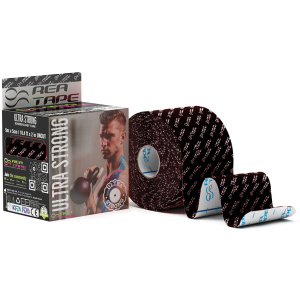 Кинезиологический тейп REA TAPE Ultra Strong 5 см 5 м Черный (REA-Ultra-bla) ТОП в Полтаве