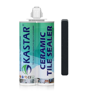 Двокомпонентна епоксидна фуга затірка Kastar Ceramic Tile Sealant Black Pearl/Чорний, 400мл. краща модель в Полтаві