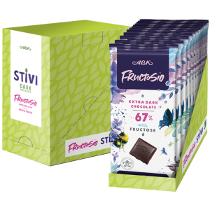 Упаковка шоколаду АВК Шоколад Екстрачорний 67% какао без цукру 90 г x 14 шт (4823085707567) в Полтаві