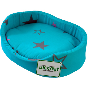 Лежак для собак і кішок Lucky pet №3 Макс 42x56x13 см Бірюзовий (4820224212128)