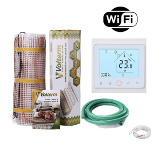 купить Теплый пол Volterm двухжильный мат Hot Mat 1900 Вт 10.8 м2 с WI-FI White терморегуляторм в комплекте