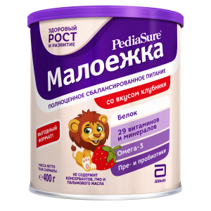 Суха суміш PediaSure Малоїжка зі смаком полуниці 400 г (8710428016010) ТОП в Полтаві