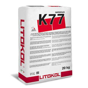 Клей на цементной основе Litokol SUPERFLEX K77 20кг (K77G0020) Серый в Полтаве