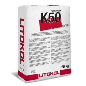 Клей на цементной основе Litokol POWERFLEX K50 20кг (K50G0020) Серый ТОП в Полтаве