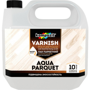 Лак паркетний Kompozit AQUA PARQUET Глянсовий 1 л (4820085741898) краща модель в Полтаві