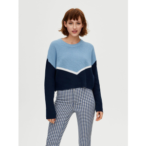 Джемпер Pull & Bear 5558307401-AEDK L Голубой с синим и белым (3000003082055) ТОП в Полтаве