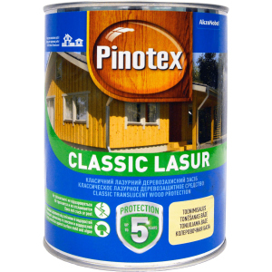 Лазурь Pinotex Classic Lasur - матовая алкидная пропитка для дерева, лазурная, с декоративным эффектом, тик, 1 л (5301554) ТОП в Полтаве