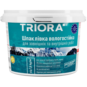 Шпаклевка влагостойкая TRIORA Акриловая 8 кг Белая (4823048024489) лучшая модель в Полтаве