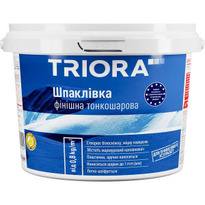 Шпаклівка фінішна TRIORA Тонкошарова 5 кг Біла (4823048021969) краща модель в Полтаві