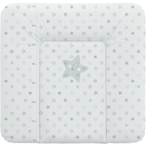 Матрац пеленальний на комод Ceba Baby 75x72 см м'який Stars Grey (W-144-066-260) краща модель в Полтаві