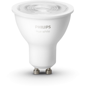 Розумна лампа Philips Hue GU10, 5.2W(57Вт), 2700K, White, Bluetooth, димована, 2 шт (929001953506) в Полтаві