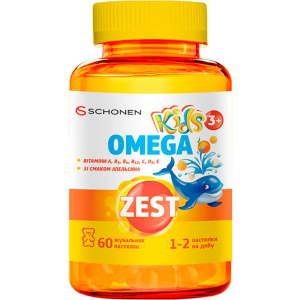 Зест ZEST Kids Omega Витамины №60 жевательных пластинок (000001226) ТОП в Полтаве