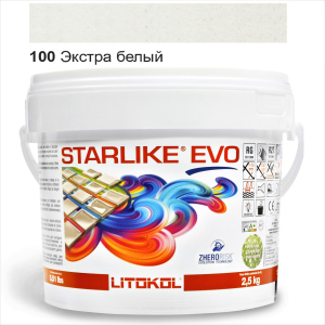 Епоксидна затирка Litokol Starlike EVO 100 Екстра біла 2,5 кг