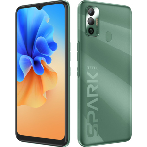 Мобільний телефон Tecno Spark 7 4/64GB NFC Spruce Green краща модель в Полтаві