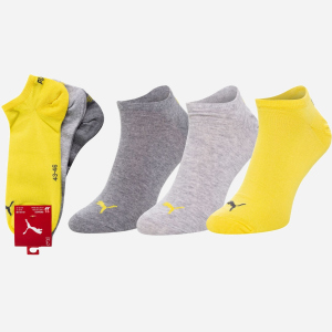 купити Набір шкарпеток Puma Unisex Sneaker Plain 3p 261080001-003 47-49 р 3 пари Жовтий/Сірий (8718824801902)