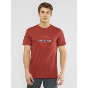 Футболка Salomon Blend Logo Tee M LC1408500 S Коричнева (0193128345792) в Полтаві