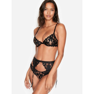 Комплект (трусики+пояс) Victoria's Secret 875501968 L Черный (1159754775) лучшая модель в Полтаве