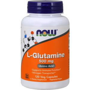 Амінокислота Now Foods L-Глютамін 500 мг 120 гелевих капсул (733739000927) в Полтаві