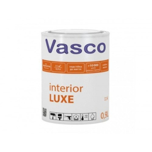 Краска Vasco interior LUXE ( Васко интериор ЛЮКС ) 0.9 л акриловая, совершенноматовая, стойкая к мытью, для интерьера в Полтаве