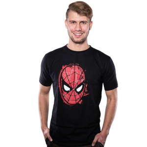 Футболка Good Loot Marvel Comics Spiderman Mask (Людина-павук) S (5908305224648) ТОП в Полтаві