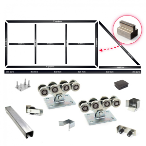 Комплект воріт КСС (Звари сам) на проріз 4,5 метра, довжина стулки 7 метрів 190 см, Світ Воріт