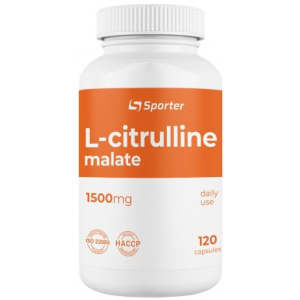 Амінокислота Sporter L-Citrulline malate 1500 мг 120 капсули (4820249720257) в Полтаві