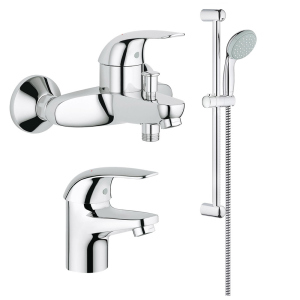 Набір змішувачів Grohe Euroeco 124428 краща модель в Полтаві