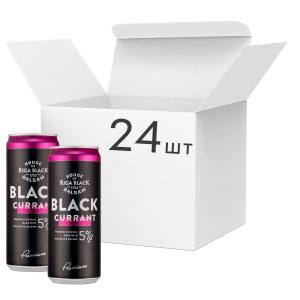 Упаковка слабоалкогольного напою Riga Black Balsam Currant Cocktail 5% 0.33 л x 24 шт (4750012000845) в Полтаві