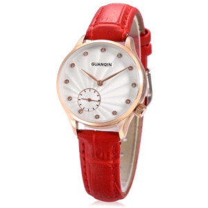 Женские часы Guanqin Gold-White-Red GS19052 CL (GS19052GWR)