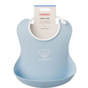 Слинявчик м'який BabyBjorn Baby Bib Powder Blue Блакитний (046367) (7317680463678)