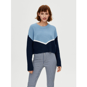 Джемпер Pull & Bear XAZ240542VIAM M Блакитний з синім та білим (DD8000004806808) краща модель в Полтаві