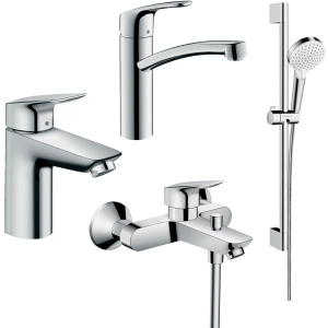 Набор смесителей HANSGROHE Logis/Focus 20200012 (71104+7140+31806+26534400) лучшая модель в Полтаве