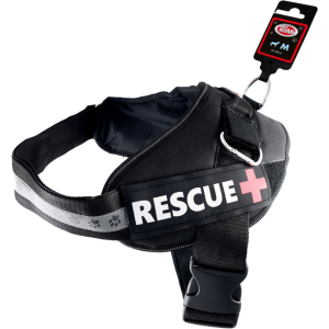 Шлей посилений Pet Nova Rescue+ M 55-65 см Чорний (HA-RESCUE-BL-M) (5903031442168) ТОП в Полтаві