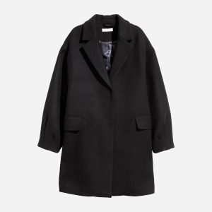 Пальто H&M XAZ085247EASA M Черное (DD8000001625747) лучшая модель в Полтаве