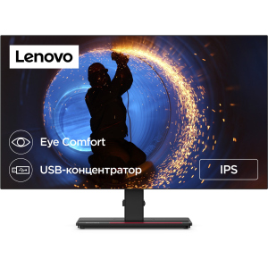 Монітор 27" Lenovo ThinkVision P27q-20 (61EAGAT6UA) USB Type-C 65W / 8-bit / sRGB 99% ТОП в Полтаві