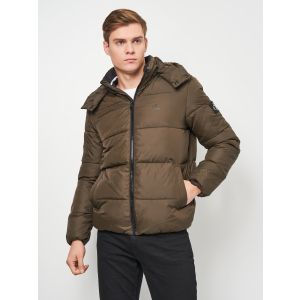 Пуховик Calvin Klein Jeans Essentials Non Down Jacket J30J319057-LBL L Black Olive (8719854518938) краща модель в Полтаві