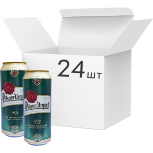 Упаковка пива Pilsner Urquell світле фільтроване 4.4% 0.5 л x 24 шт (8594404000084) в Полтаві