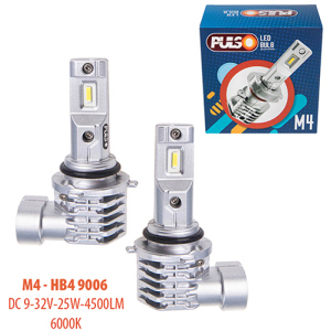 Автолампы Pulso M4-HB4 9006/LED-chips CREE/9-32v/2x25w/4500Lm/6000K (M4-HB4 9006) лучшая модель в Полтаве