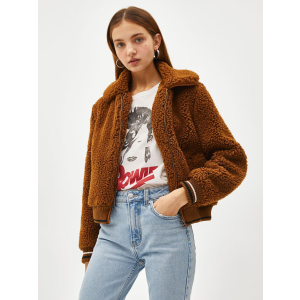 Кожушки Bershka XAZ152755BYFP XS Темно-коричневий (DD8000004547350) ТОП в Полтаві