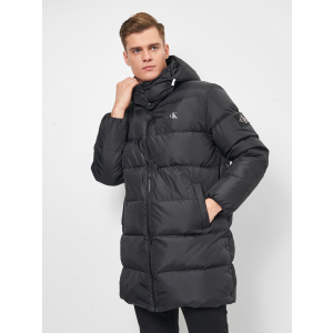 Пуховик Calvin Klein Jeans Ess Long Hooded Down Jacket J30J318688-BEH XL Black (8719854528135) лучшая модель в Полтаве