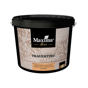 Штукатурка фасадная с эффектом натурального камня Travertino Maxima Decor - 15 кг (45658) ТОП в Полтаве