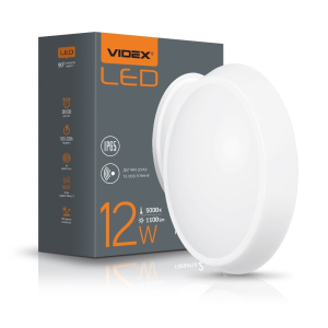 LED світильник IP65 овальний VIDEX 12W 5000K білий сенсорний ТОП в Полтаві