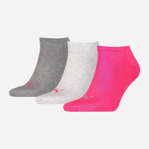 Шкарпетки Puma Unisex Sneaker Plain 3P 90680712 39/42 3 пари Middle Grey Melange Pink (8718824271101) ТОП в Полтаві