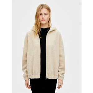 хорошая модель Эко полушубок Pull & Bear 5590/305/711 S Молочный (SZ05590305711022)