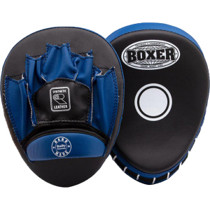 Лапи боксерські гнуті Boxer Чорно-сині (2011-01B)