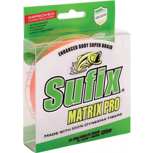 Шнур Sufix Matrix Pro 135 м 0.18 мм 13.5 кг PE1 30 LB Orange (DS1WT0204gFB1P)