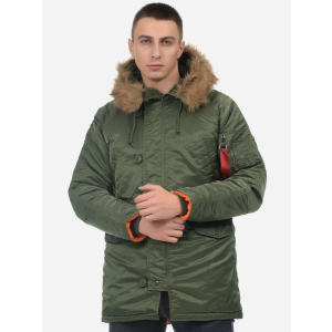 Парка Alpha Industries Slim Fit N-3B Parka M Sage/Orange лучшая модель в Полтаве