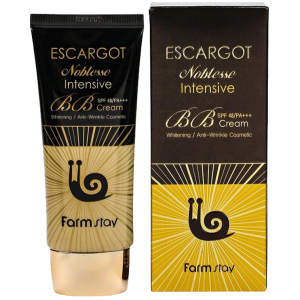 хороша модель ББ крем для обличчя FarmStay Escargot Noblesse Intensive BB Cream SPF48/PA++ з муцином королівським равликом 50 г (8802221002113)